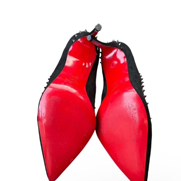 Christian Louboutin Anjalina Black Suede Pumps Size 39 - Picture 6 of 8